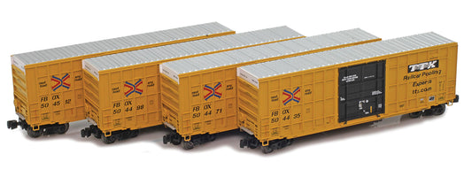 915625-1 Trinity (NSC) 50´ FBOX Box Car | TTX Old large logo 504435, 504471, 504498, 504512