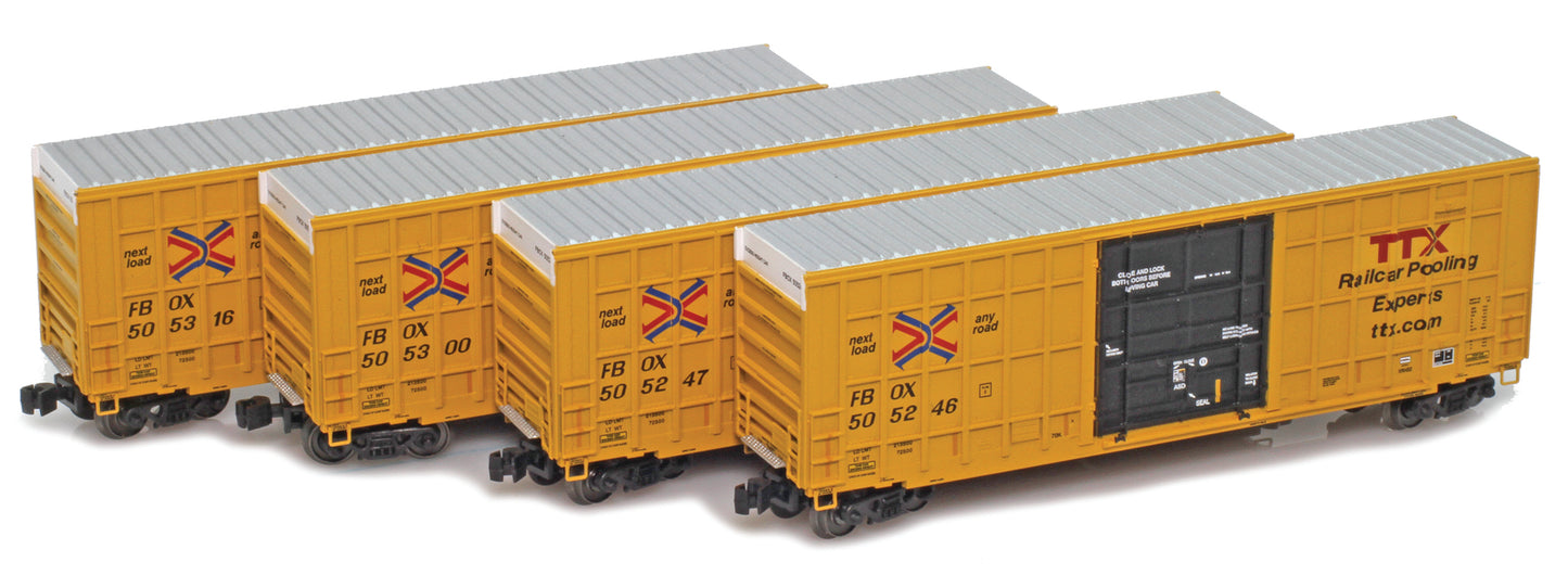 915626-1 Trinity (NSC) 50´ FBOX Box Car | TTX New logo 505246, 505247, 505300, 505316