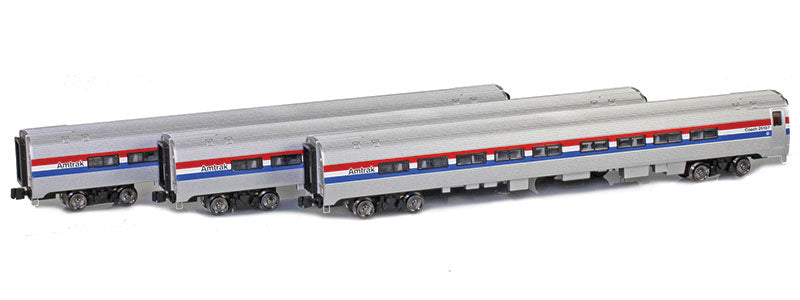 72076-2 AmFleet II 3 pack | Amtrak Coach 25107, Coach 25094, Coach 25056