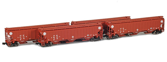 90923-1 PS2 CD 4750 Covered Hopper | ATSF (Brown w/cross logo) 311196, 308087, 307616, 307502